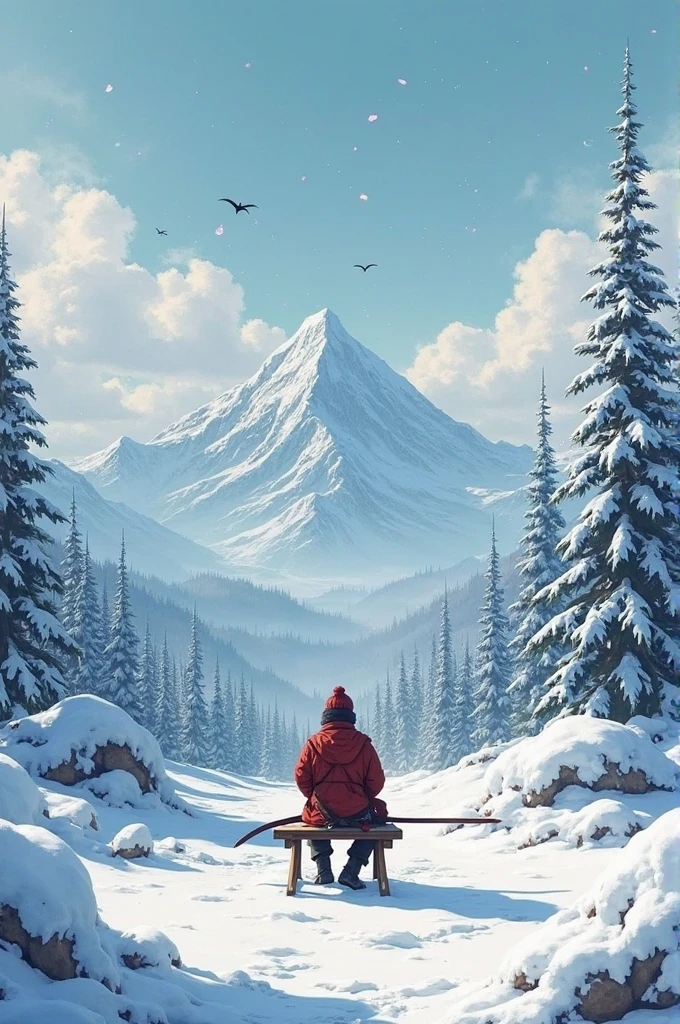 zoro sit snow landscape 