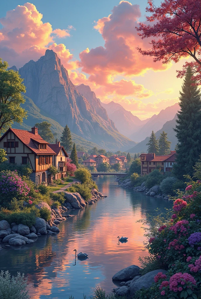 A small town by the river, mountains in the background, colorful floral flowers, detailed landscape, beautiful natural landscapes, atmospheric lighting, sunset to this: strength, a magnitude with a vector dream":
Before the existence of the human being and any other living being, there was only a certain type of magnitude. At that time there were many of them, they lived there in a completely natural way, many of them were already the ones we currently know today, "time", "volume", the daughter of them two ("Density"), " temperature ", "Time", "distance", and many others plus...
All of them played a fundamental role, , they played to be part of everything that makes up our nature, our universe,  Our World .
One day, among so many things that happened, a slightly different magnitude was born, , a magnitude that had LITTLE to do with those that existed before. . It was difficult for her to be part of the most honored scalar quantities, a tal punto de que a estas en un comienzo les costó mucho creer la idea de que había una magnitud nueva que se llamaba strength, popular so far, that you couldn't see but you could only see what it caused when, , so that all the scalar quantities came to be nicknamed " ghost".
Time passed and yet no one accepted it, perhaps in the end no one understood, strength se sentía muy insegura de sí misma, , even though she had managed to be part of the most honored scalar quantities. However, she felt singled out and discriminated against, pero strength también sentía que en ella había algo mbrasador, warm colors, practical, photographic, detailed foliage, complex buildings, cobblestone street, charming country house, vibrant colors, lush vegetation, reflections in the water,  picturesque, idyllic, artwork, best quality, 8K, colors, anime style