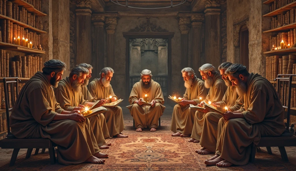 Israelites scholars in an ancient home