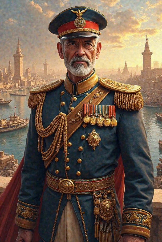 Make him an Egyptian naval officer 