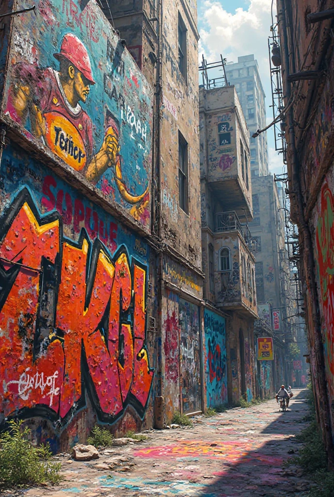 Make graffiti paintings