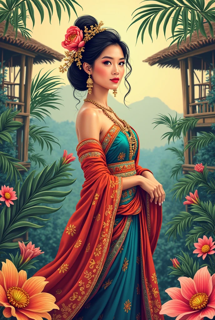 Generate me an image for a front page for Filipino folder design 