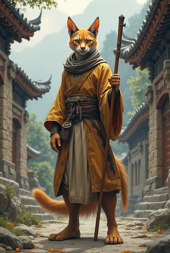 dnd male tabaxi monk 