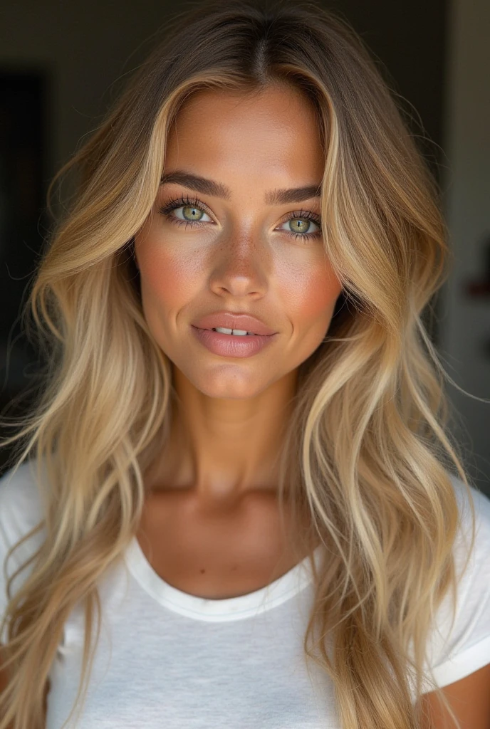 A stunning digital portrait of a beautiful young woman with long ...