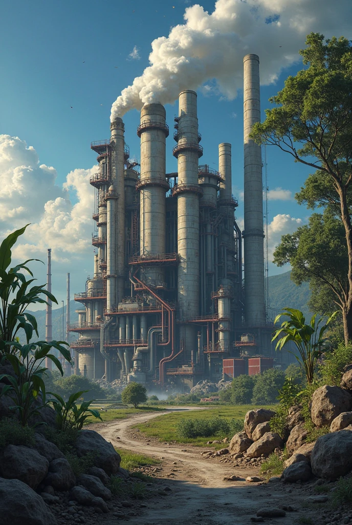 Create a plant with these things written as if it were a factory and the source will be sugar cane
Energy conversion equipment:
Boilers and furnaces for burning or pyrolysis.
Gasification reactors or biodigesters for anaerobic digestion.
Generators for electricity production.
Control and measurement systems: Temperature monitoring equipment, pressure, emissions and process efficiency.
Transportation infrastructure: Trucks or biomass transport systems to the plant, in addition to storage systems and blue eyes:1.2) (space helmet:1.0) (Colored stars in the eyes:1.0) (A radiant glow:1.1) (Thick lips:0.9)