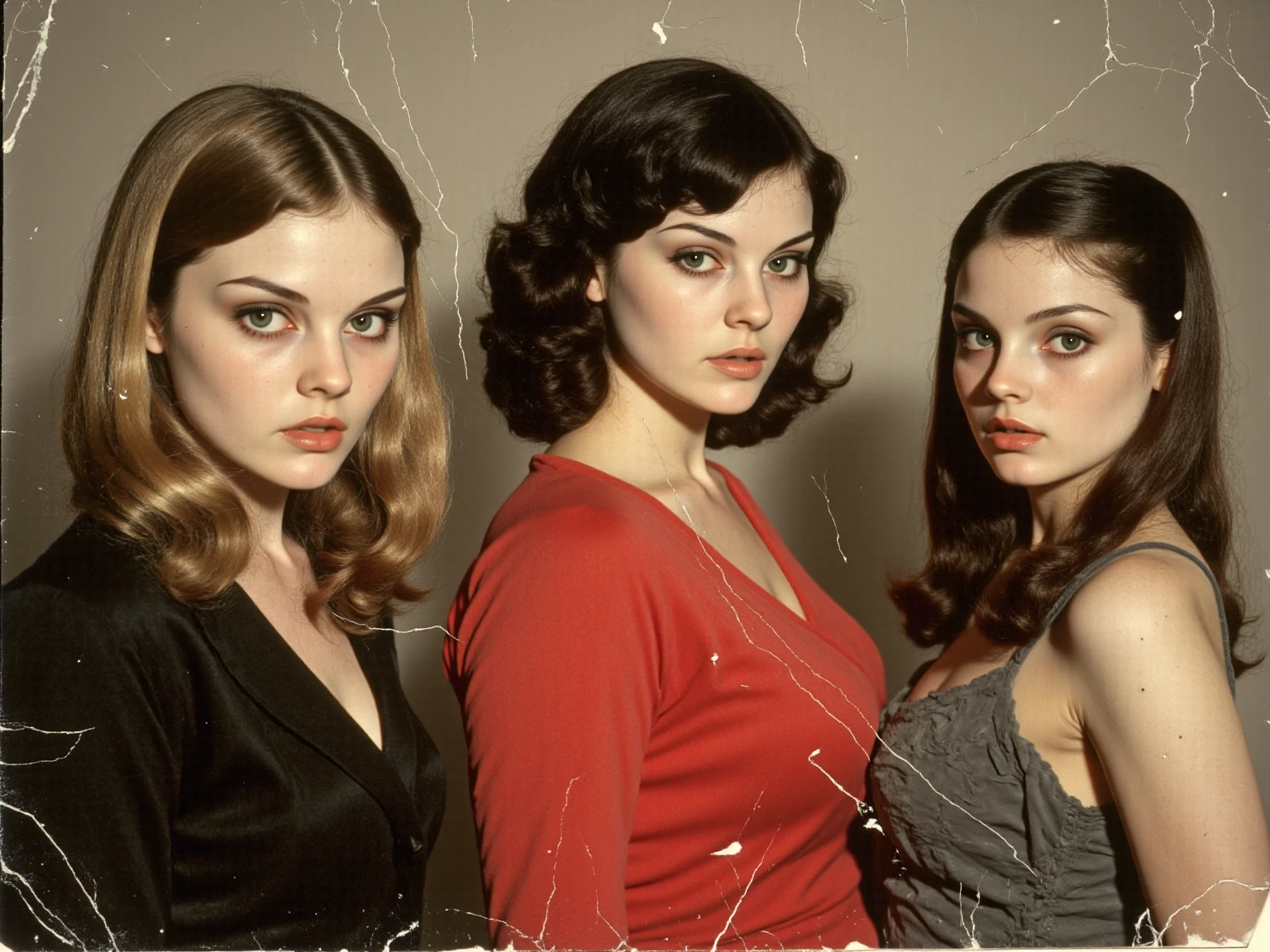 groupe, gros seins adolescent, , photo vintage, visage parfait, yeux parfaits, erotick, rousse, tache de rousseur, 1968, aroused, american shot (3/4 coups) nue, moulant, Foires, belle, choker, slave, harem,