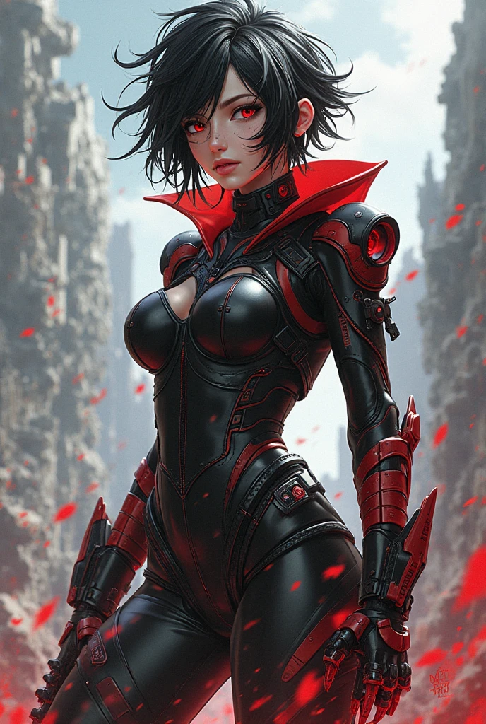 Black Widow Style Draw final fantasy xvi, anime game, full body, conceptart, pincel draw
