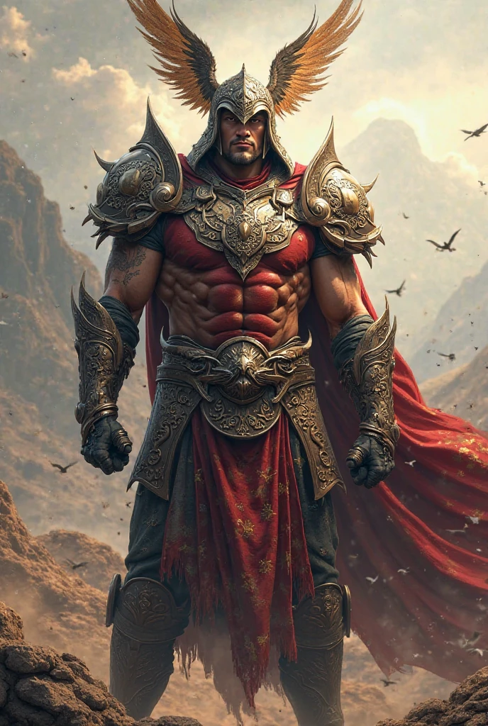 image for a free fire game of some greek god with a mask