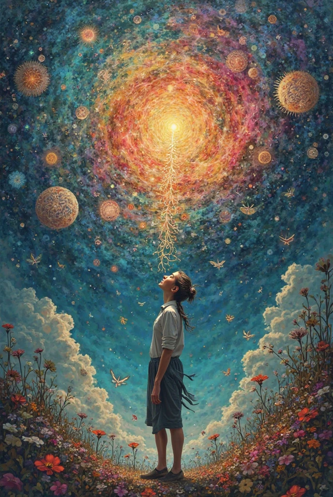 Create a realistic picture of curious thoughts