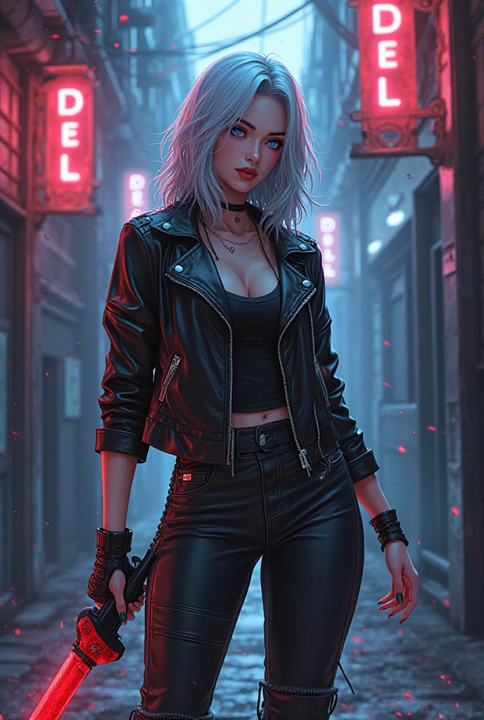 She makes a female VTuber who looks like Dante from Devil May Cry but in the anime style