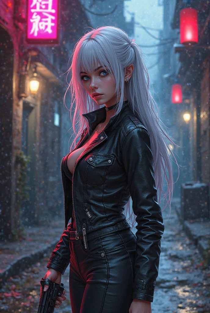 She makes a female VTuber who looks like Dante from Devil May Cry but in the anime style