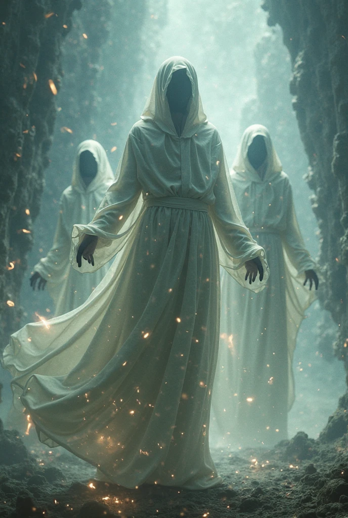 1 hunted ghost, high tech details, Red dress