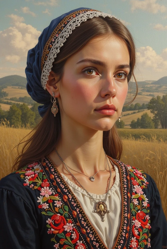 Bessarabian Jewish woman in national clothes