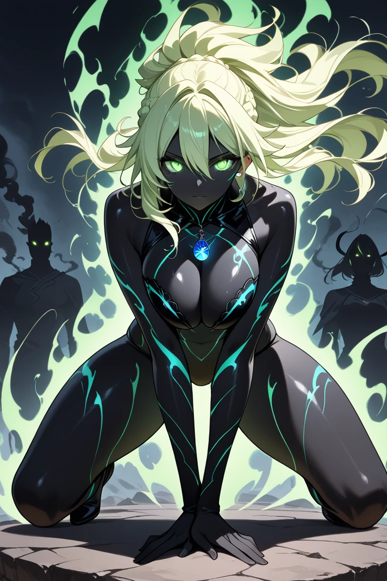A Panther,
A Masterwork,
Moody illumination,
Detailed fierce features,
Detailed emerald eyes,
High Fidelity,
Ultra-crisp illustration,
Extremely intricate and captivating,
Top-class,
The entire body depicted,
Front leg first,
Crouching down,
Open legs,
Striking a pose,
30s,
Black fur,
Silver mane,
Sharp eyes,
Muscular,
(Shimmering fur, Shimmering eyes, Shimmering skin),
Growling,
A fierce expression,
Starbucks background,
C