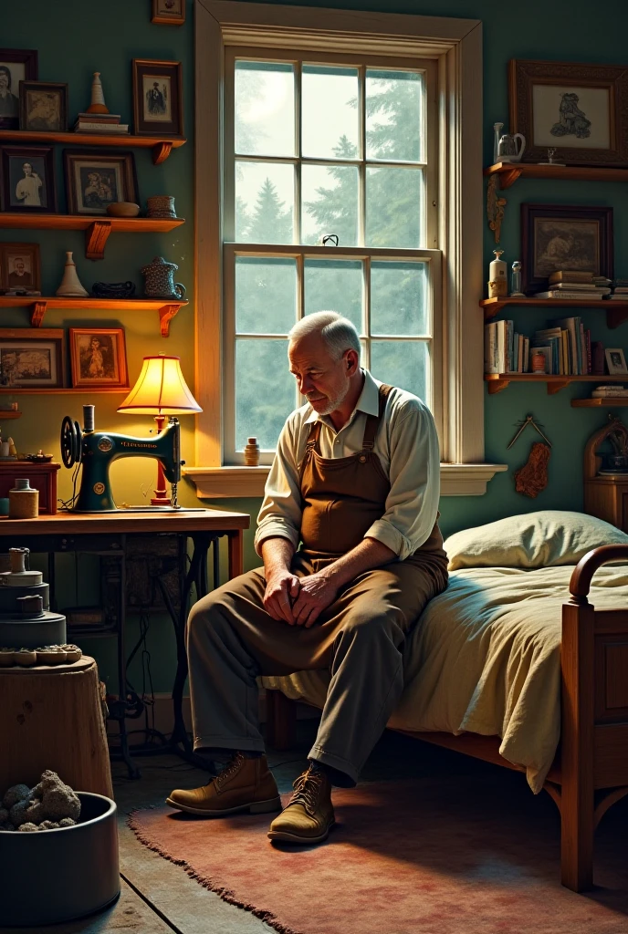 Shoe tailor goes to bed
