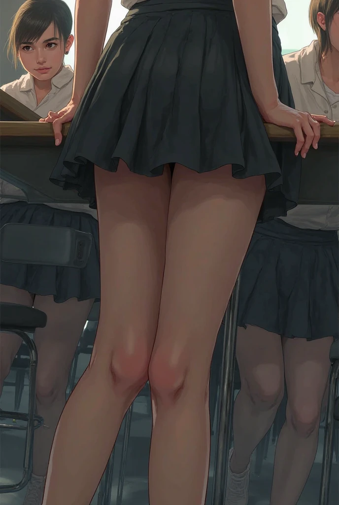(msfw:1.4), (Realistic, photo Realistic:1.2), ((Highest quality)), Shift the center of gravity backwards, Quite embarrassing, White panties, (Showing panties:1.4),Tight Skirt, (Panty shot:1.3), (Roll up your skirt:1.3), (Squat:1.4), (Spreading pussy:1.2), Place your heels on the ground, Please spread your legs a little, Squat with your knees up, Attach your butt to the ground, Black Penny Loafers, Beautiful facial details, Real human skin, Gentle expression, Front view, angle From below, Realistic, photoRealistic, cute, Short skirt, Squat deep on school grounds, cute school girl, Semi-long hair, Lustrous brown hair, Braided hair, Japanese school girl uniform, Sailor suit, whole body, smile, 自然なsmile, cutesmile, 魅惑的なsmile, (Looking at the audience:1.2), from before, From below,