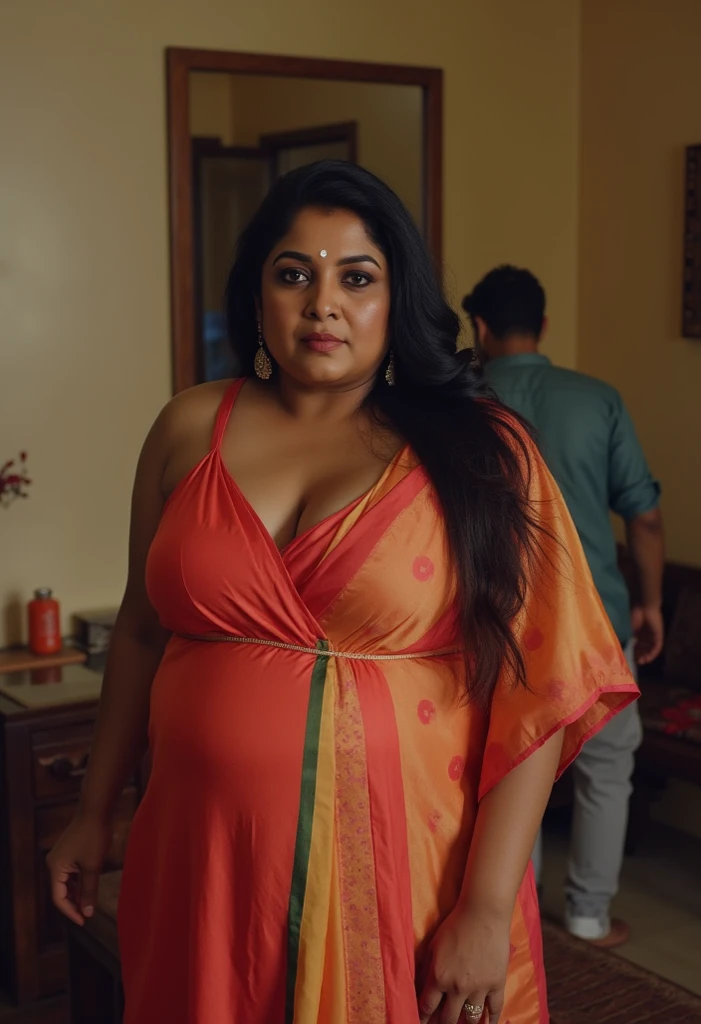 morbidly obese old indian aunty screaming in pain from overeating, very tight kurta, extremely wide body, ussbbw, very gigantic very fat swollen pot belly, small breasts, her big belly is heavier than 200 kg, pregnant with octuplets, resting hands on big belly, in extreme pain from overeating, she is moaning and cringing, she is screaming in excruciating pain from overeating, she is tightly scrunching her face, burping