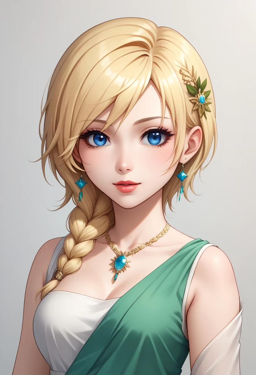 score_9, score_8_up, source_anime, highly detailed, 1girl,  ornament,short hair, braided hair,  bindi, eyelashes,lipstick,
namine, 1girl, solo, blonde hair, blue eyes, green saree