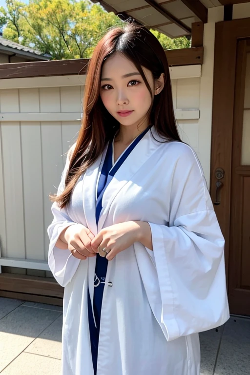 highest quality, Super detailed, Improving skin quality, japanese woman, young woman, baby face, charming smile, slender, Slender, short hair