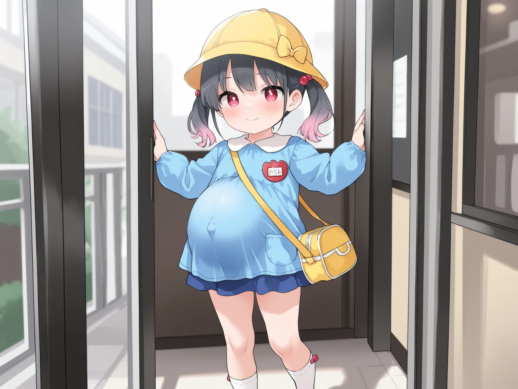 nsfw, (masterpiece, best quality, highly detailed, ultra detailed), kawaii face, (perfect anatomy, best anatomy, extremely detailed, nice hand, perfect hand), (nice leg, perfect leg),(nice finger, perfect finger), (random pose), (random hair color:1.2), (different hair style, different face), (( loli1girls, focus girl, (extremely awesome detailed pretty loli facute girl, (((pregnant))), kindergarten, kindergarten cap, kindergarten uniform, kindergarten bag, socks, Stroll through the fashionable streets, Window Shopping