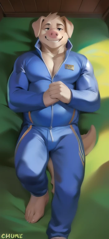 Art by zackary911, posted on e621,kass,solo,male,seductive,balls,sheath,anthro,armpit tuft,collar,thick legs,nipples