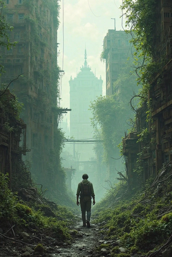 Shady wasteland, solitary overgrown