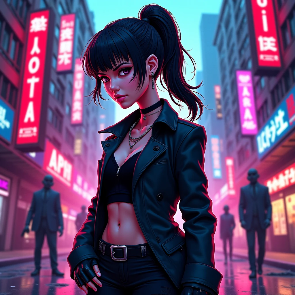 Animated Graphic Wallpaper, Carro, garota, gangster, crime