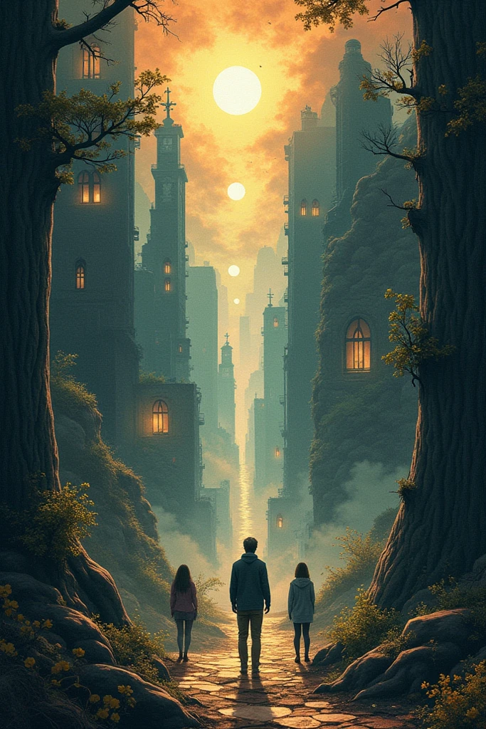 Create an open cover, collection of short stories with various themes. With images that imply puzzles