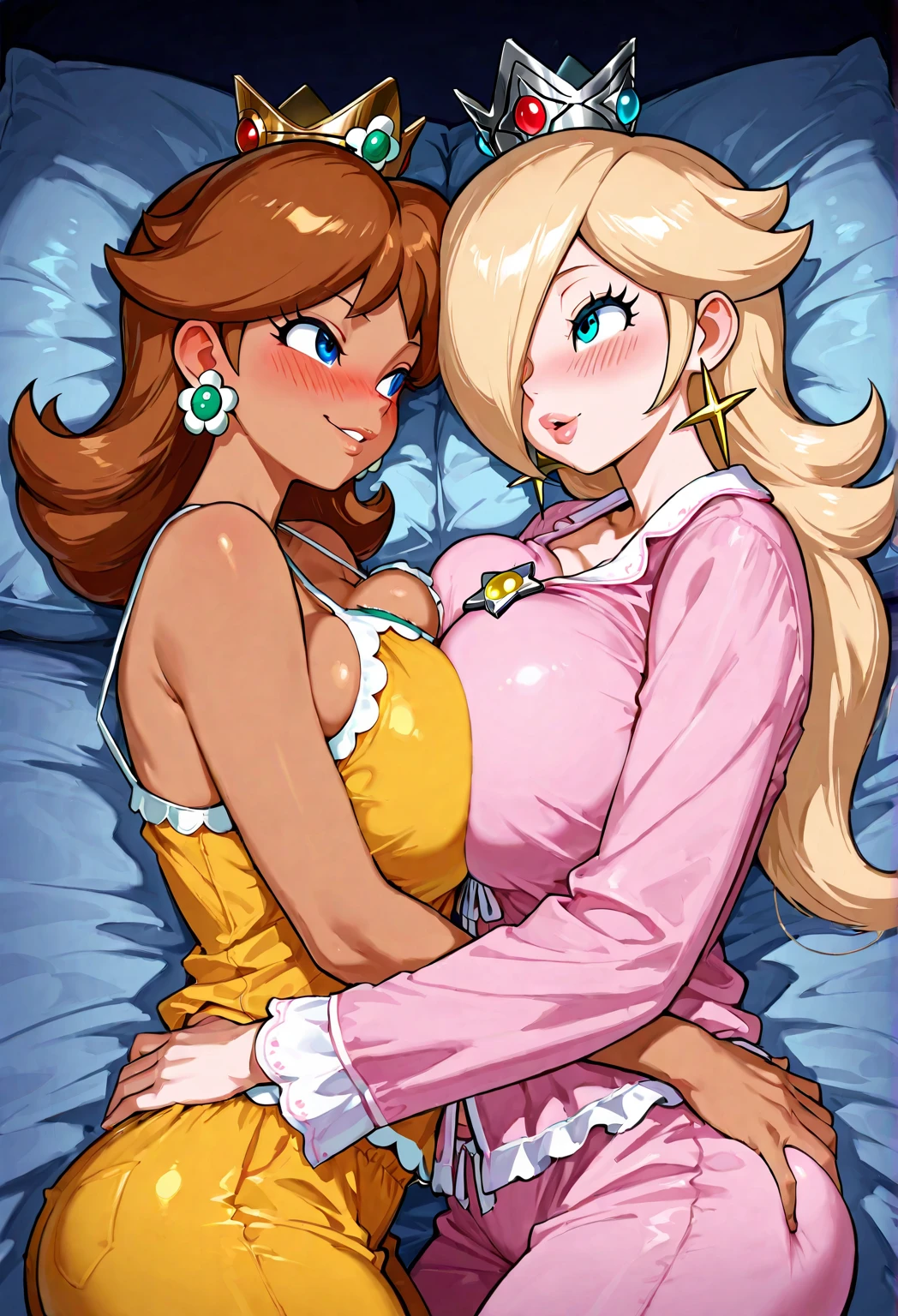 ((High Quality 10K)) ((Perfect Autonomy 10k)) ((Crystal Clear 10k)) Masterpiece, Sunset Shimmer, adagio dazzle, Sunset Shimmer long length hair, Adagio Dazzle long curly ponytail, naked, big breasts, thick body's, Sunset Shimmer tied up, Adagio Dazzle being dominant, Sunset Shimmer licking Adagio Dazzle's wet pussy, a whole lot of pussy juice coming From Adagio Dazzle's pussy, Sunset Shimmer is licking Adagio Dazzle's pussy, Sunset Shimmer and Adagio Dazzle Equestria Girls, two girls, in the bed on the bed, Sunset Shimmer and Adagio Dazzle, cuerpo completo, high resolusion