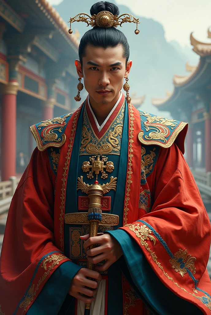 Create an image of Wu Sheng from the Chinese Opera Maculina