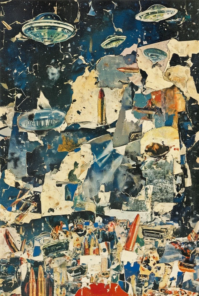 collage art, j.f. kennedy, cia agents, bullets, car crash scene, patches, america in the 1960s, detailed portrait of j.f. kennedy, secret service agents in tactical gear, gunshot wounds, wrecked vintage car, collage of american patriotic symbols, moody lighting, cinematic, dark atmosphere, hyperrealistic, sharp focus, 8k, masterpiece, professional digital art, dramatic chiaroscuro, muted color palette, gritty, high contrast, dramatic, intense