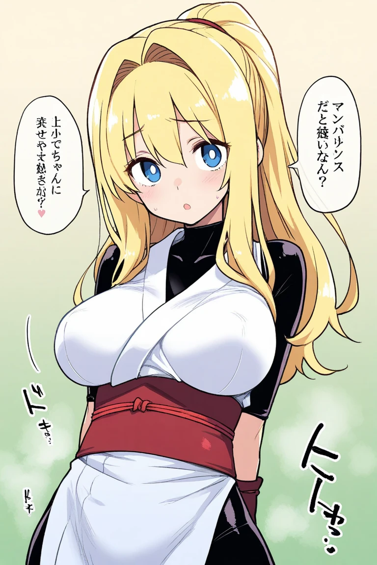masterpiece, best quality, very aesthetic, absurdres, newest,1girl,upper body,Condom in mouth, double V gesture,blush,tear in eyes,white_sweat in face,embarrassed,cum,,tsunade_(naruto), 1girl,black_pants, blonde_hair, breasts, brown_eyes, cleavage, coat, forehead_jewel, green_coat, grey_shirt, grin, large_breasts, long_hair,nail_polish, ninja, pants, red_nails, shirt,in bathroom
