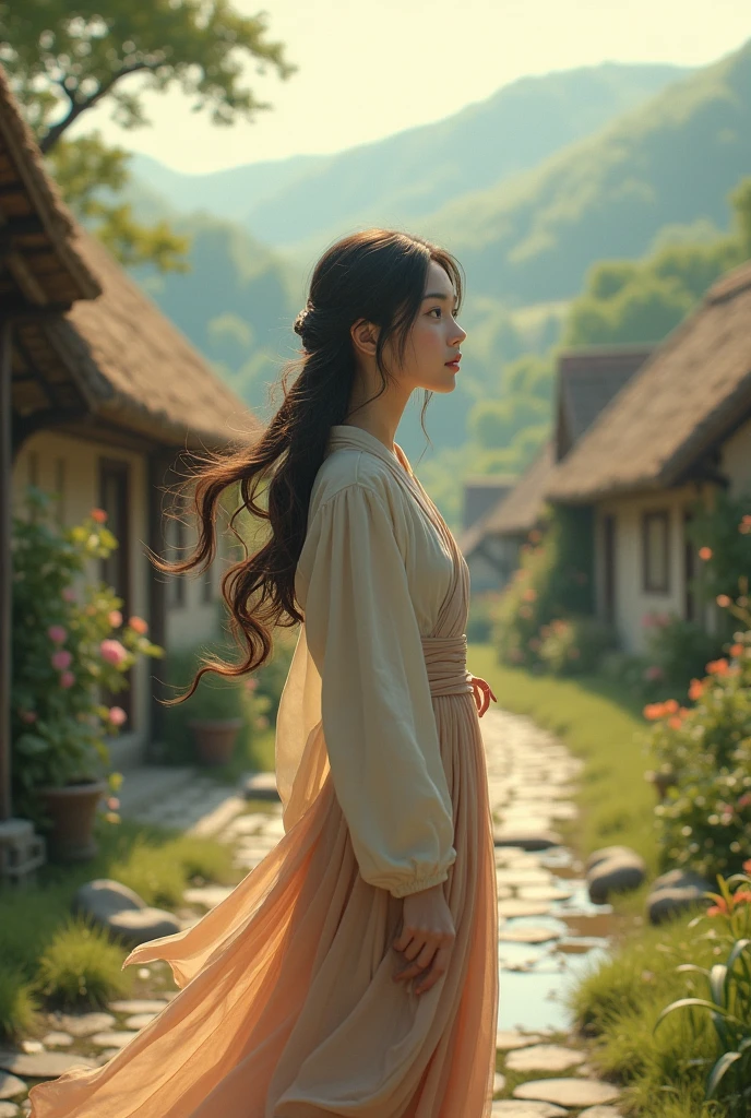  A girl returning to her village 