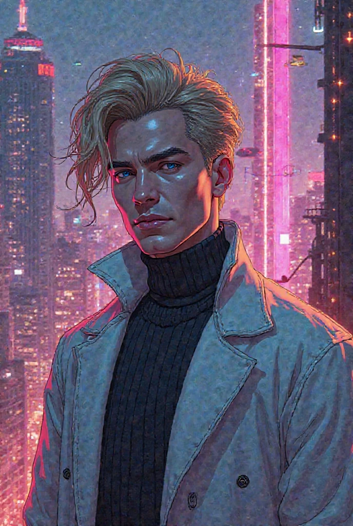 Crea una imagen del doctor geoff ernstmann de Angel Engine con un estilo de ankme de los 90s 