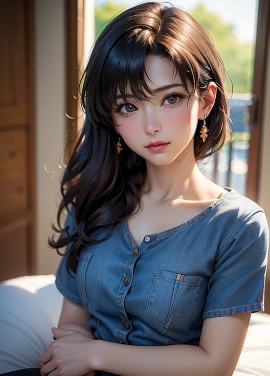 (random cute clothed:1.5),(Thin type:1.5),(large breasts),(random hairstyle),(Highest image quality, (8K), Ultra-realistic, Best Quality, High quality, High Definition, high quality texture, high detailing, Beautiful detailed, fine detailed, extremely details CG, Detailed texture, realistic representation of face, masterpiece, presence)