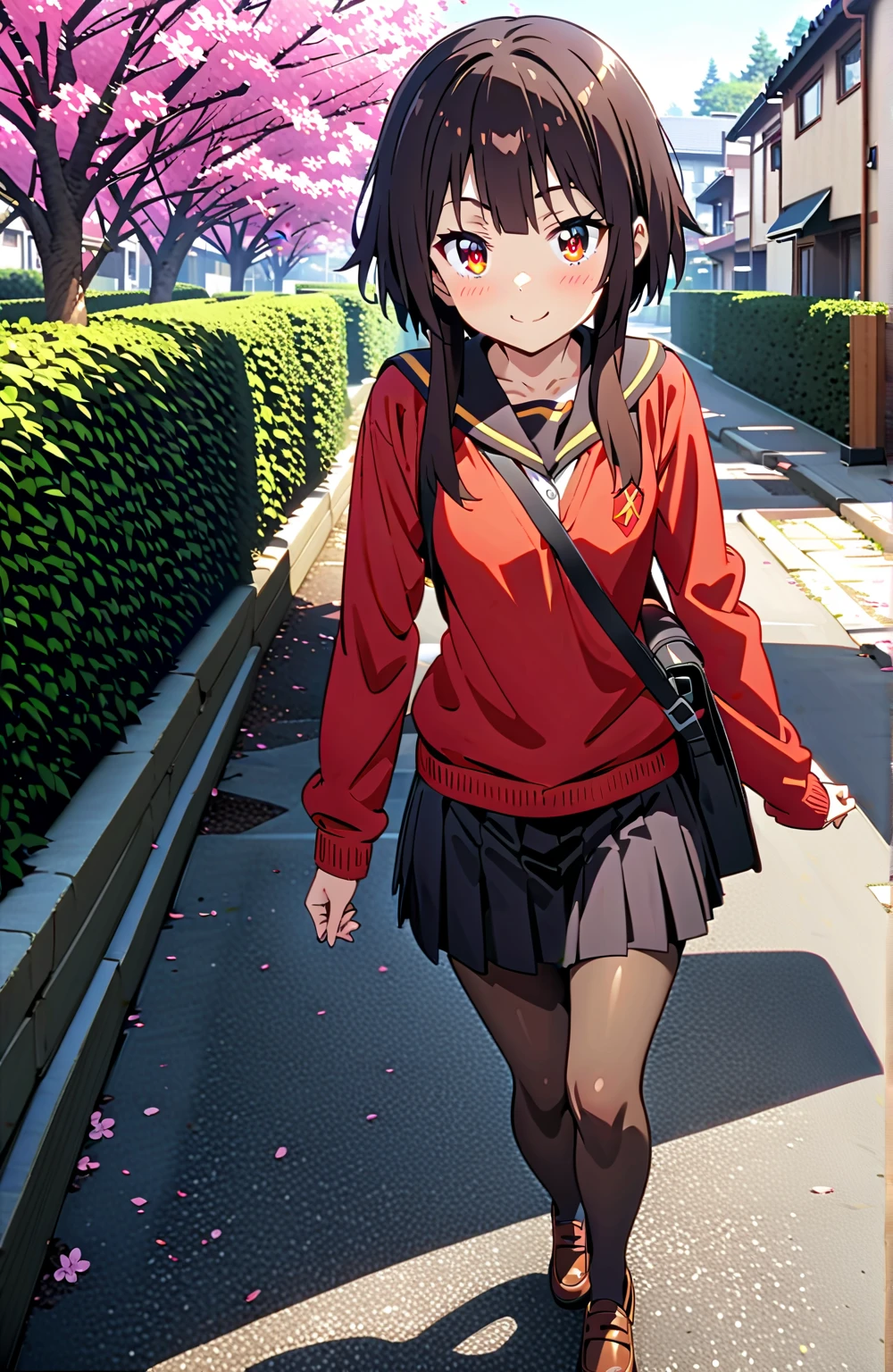 (Three Women:1.5)　,Dark Brown Hair,Black Hair,（Nose Brush:1.7） ,Surprised,Open your mouth,(school uniform),（Panties in full view:1.7),(Extremely high quality),（mini skirt）,nature,Country Road,Shiny legs, Thighs,Cute face,（Looking up from below）,tall,night,Street lamp,slouch,hedge