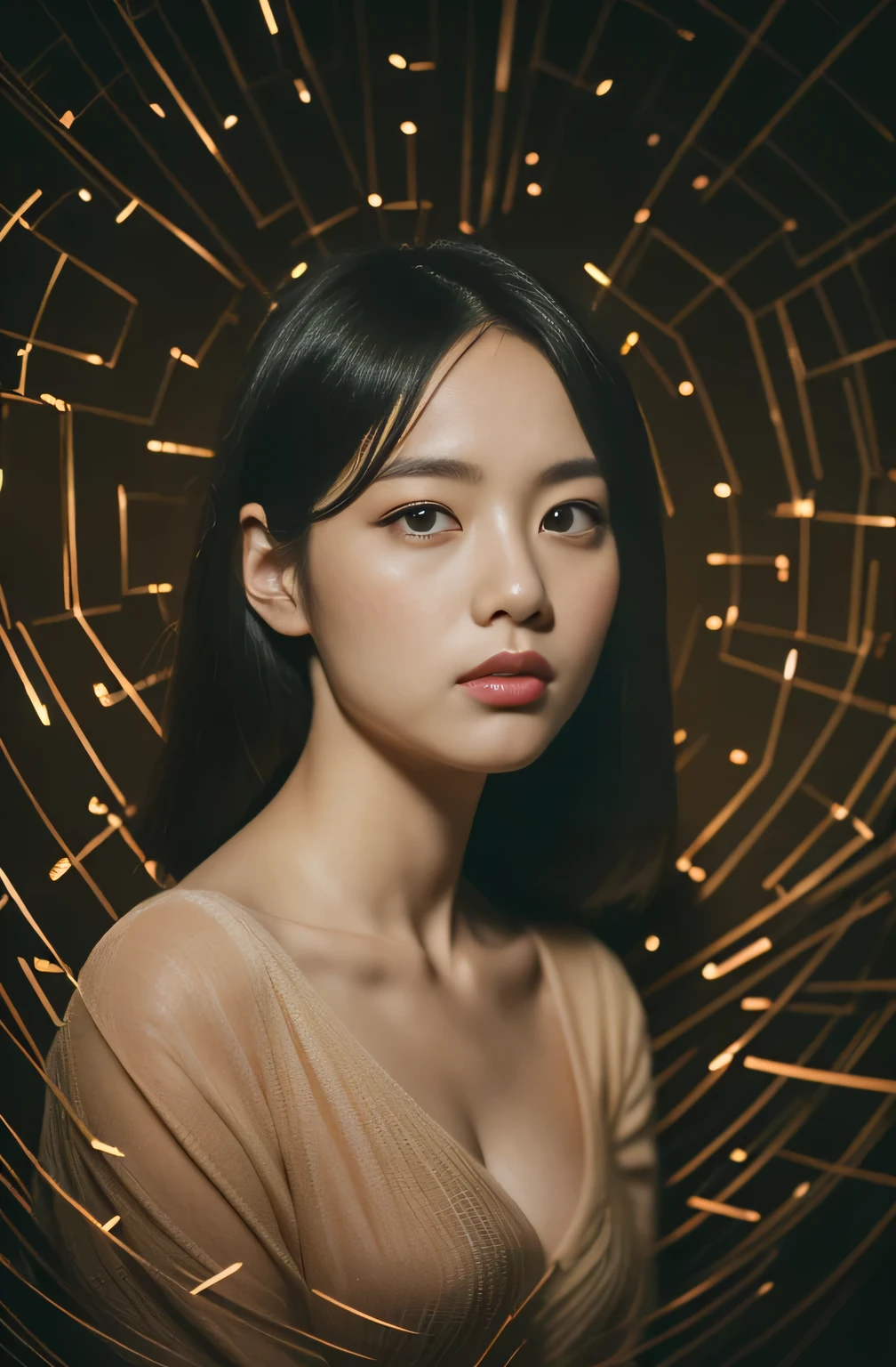 (High Quality, masterpiece, Realistic and Detailed Description ), wacky collage art, 1970's retro vibe, blurry paper texture