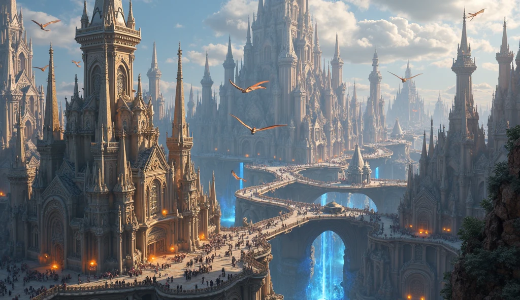 fantasy: 1.5. (great fantasy city with a bunch of sky tower spread across the land)