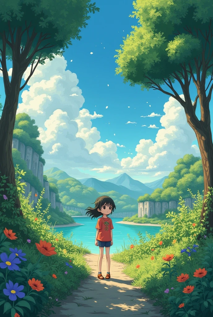 Create in Studio Ghibli style as it is 