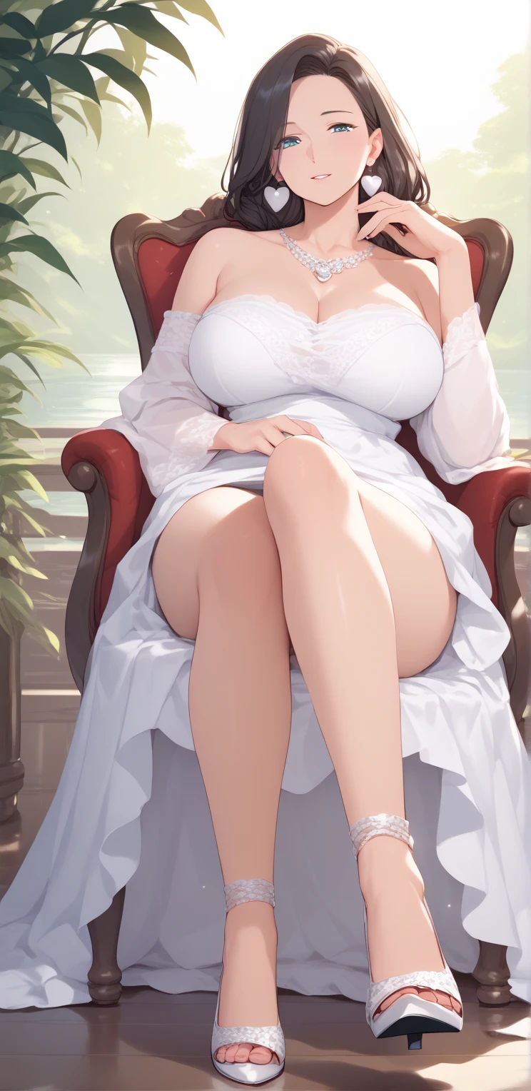((masterpiece)),((best quality)),Extremely detailed,Implications,Clearly,beautiful body,beautiful Nose,beautiful character design,Perfect eyes,Perfect face,wallpaper,Ultra-high resolution,4K,photography,(beautiful,Large Breasts:1.2),(Pretty Face:1.2),(Beautiful legs,Perfect legs),Radiant Skin,Official style,Official Art,I'I会截图,Anime Coloring, o Tsumugi,1 girl, Purple Hair, Purple Eyes, short hair, Nude Apron