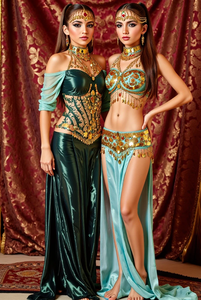 Mulher adornada em ouro, ouros, rubi, coroa elegante. roupa egipicia antiga. Solo. imponente, Egyptian goddess. corpo perfeito, 2 metros de altura, Alticima. palace. Iso borrado. Filmes 8mm. poeira. Left-to-right lighting. Luz solar natural. hd. v4.