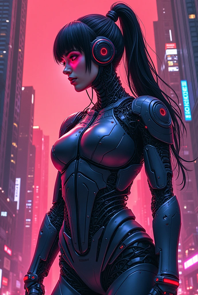 (Meisterwerk:1.2),(Highest quality),(super detailed),(ultra high resolution),(best illustrations),8K,Tapete,Beautiful female cyborg,full body,psychedelic,Vektorkunst,layered textures,progressiv,Pop,sf,Cyberpunk,super :2.0