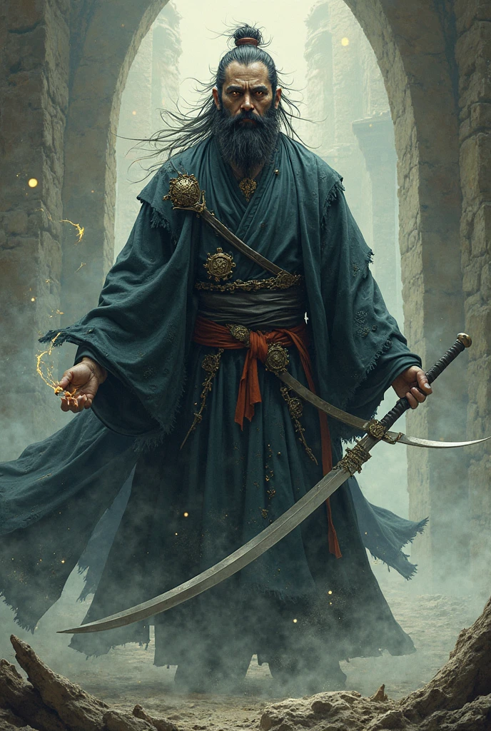 Generate a Japanese master of the Neflins and the Unnamed with an unknown and kamikaze past