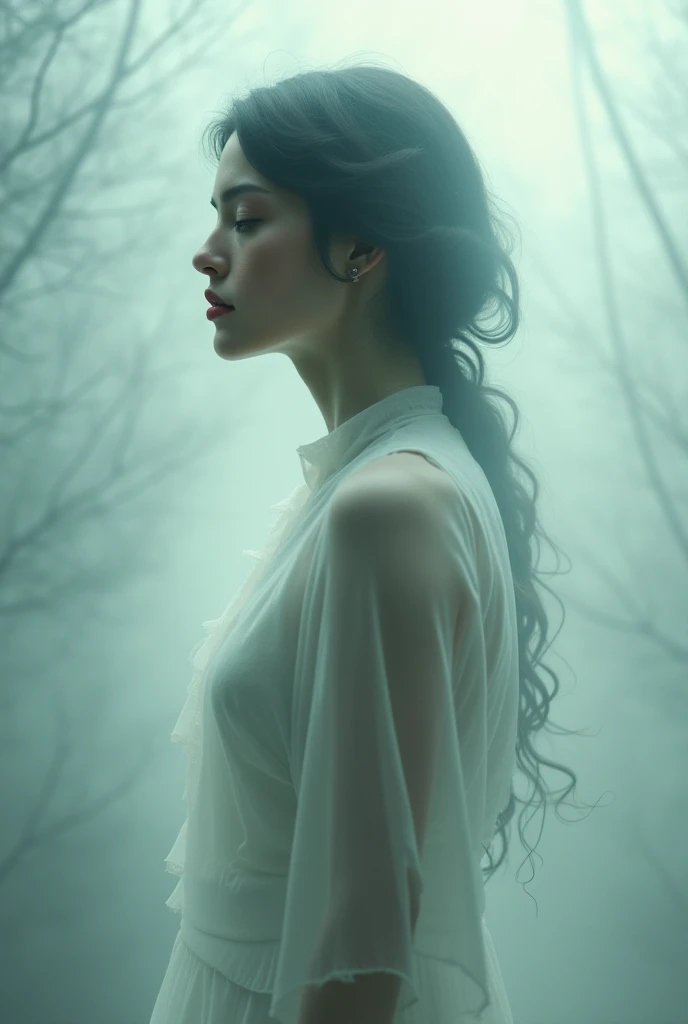 Create a 24-year-old woman with a half-full body 