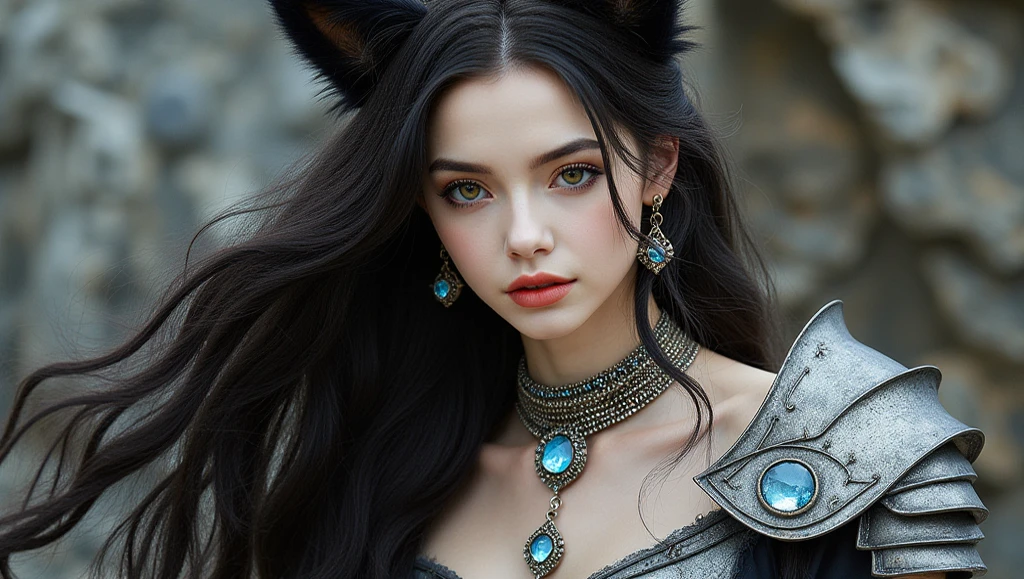 score_9, score_8_up, source_anime, source_erotic, extreme close up, anime diffusion, (high contrast), dark colors with glowing blue accents, (sharp lines:1.1), (solo focus:1.1), (nsfw:1.2), sexual fantasy art, character art, evil fox girl(Kitsune), beautiful shrine maiden, foxy lady, dangerous, evil, dark sorceress, black magic user, (seductress:1.1), intelligent, (sexy:1.2), (yandere:1.3), outdoors at night, dark magical forest plateau environment, low light environment, a blue magical swirling portal to another dimension fills the night sky, gothic, ominous, (a beautiful adult fox girl:1.3), voluptuous, downblouse, (very long flowing brown hair:1.2), [brown fur white accents], (brown fox ears:1.2), (brown bushy fox tail:1.2), large natural breasts, cleavage, necklace with gemstone pendant, (laying down on her stomach with her legs stretched out behind her:1.3), very pleased with her magical handiwork, glowing reflective (blue eyes:1.3), (maniacally laughing:1.1), lunatic in an authoritative role posture, powerful, insane, fearsome, demented, obsessed, intimidating, prostitute, whore, covered nipples, posing for the cover of Maxim magazine, (summoning a blue magical  portal to another dimension:1.3), (sheer black flowing sorceress' robes:1.2) with blue stitching, thigh high black leather stripper boots, magical jewelry, black arcane tattoos all over her body, forest clearing with a rocky river running through it background, asymmetrical background, dark sky with a massive blue magical glow encompassing most of it, dark volumetric smoke and fog, ambient blue lighting coming from the portal, shadow, backlit, silhouette, blue and black with brown color palette  <lora:Better_Fox_Girl:0.7>