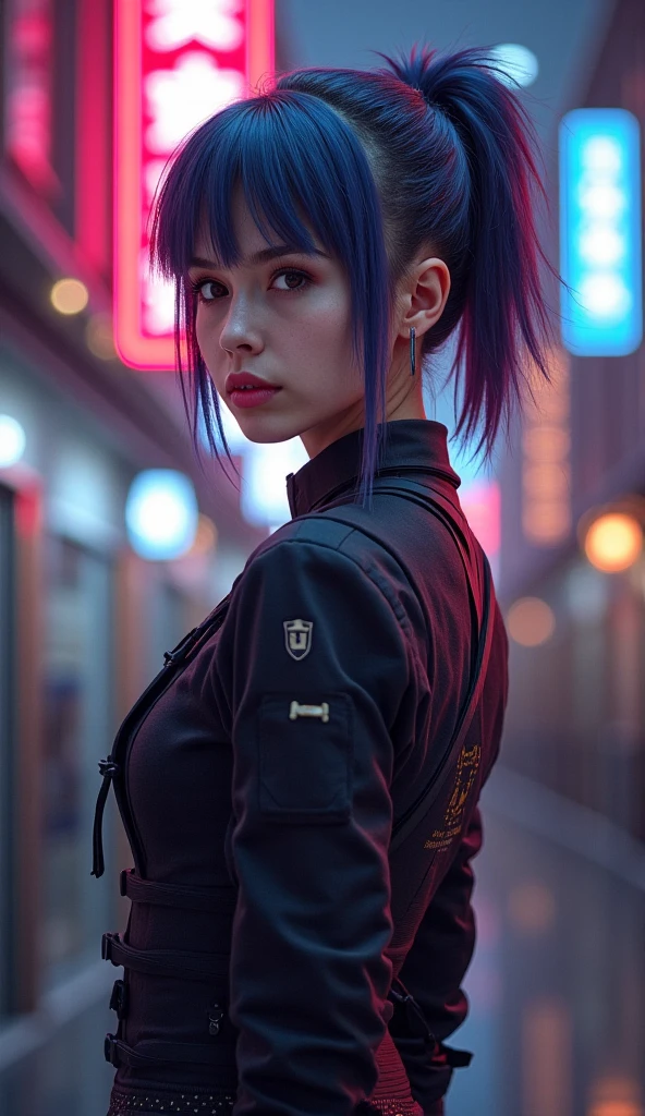 Generate a 100% random image of a female aged 14–45. Every element must be unique—never repeat combinations!  

1. RANDOM APPEARANCE:  
- Age: 14–18 (soft features), 19–30 (balanced), 31–45 (mature).  
- Hair:  
  - Style: Pixie cuts, wild curls, space buns, waist-length waves, shaved sides, cyberpunk spikes, or fantasy braids with floating gems.  
  - Color: Natural (black/blonde/red) OR fantasy (electric blue, cotton-candy pink, holographic silver). Add gradients/streaks.  

2. RANDOM OUTFITS (ANYTHING GOES):  
- Categories: Business suits, swimsuits, Victorian gowns, sci-fi armor, gym wear, pajamas,  (classy), cybernetic gear, or mixed styles (e.g., ballgown + combat boots).  
- Details: Metallic fabrics, sheer layers, clashing prints (polka dots + camo), asymmetrical cuts, or glow-in-the-dark elements.  

3. RANDOM LOCATIONS (REAL/SURREAL):  
- Real: Tokyo streets, desert highways, jazz clubs, libraries, waterfalls.  
- Fantasy: Candyland castles, dystopian cities, zero-gravity rooms, fairy tale forests with giant mushrooms.  
- Absurd Twists: Add UFOs, floating furniture, or gravity-defying objects.  

4. LIGHTING/EXTRAS:  
- Lighting: Neon signs, candlelight, bioluminescent glow, stormy skies.  
- Accessories: Gas masks, angel wings, robot arms, crystal crowns, vintage cameras.  
- Mood: Playful, mysterious, angry, serene—never repetitive!  

RULES:  
1. NO REPEATS! If you generate 100 images, each must surprise me.  
2. Chaos = Good. Weird angles, impossible physics, or unexpected item combos (e.g., a CEO in a boardroom holding a lightsaber).  
3. Avoid AI clichés (generic poses, overused anime faces)."  