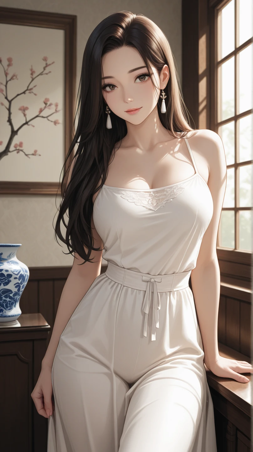 A Japanese girl in a thin nightgown is full of lust and lust. Her whole body is wet with sweat. The thin robe clings to her body and reveals her inner skin. It attracts the viewer's sensuality. Intricate, clear and high quality HD.