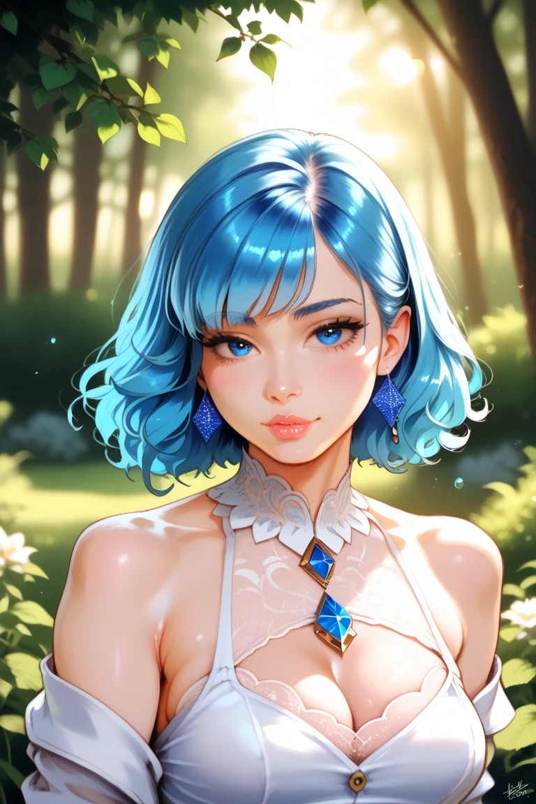 (best quality, ultra-detailed, photorealistic: 1.39), bright and vibrant colors, studio lighting, romantic expression, An effeminate girl, with a delicate and beautiful face. She is a girl who reflects seductive beauty, sparkling eyes, extremely beautiful woman, lips parted, crystalline dress, crystals on the detailed dress, she is in love