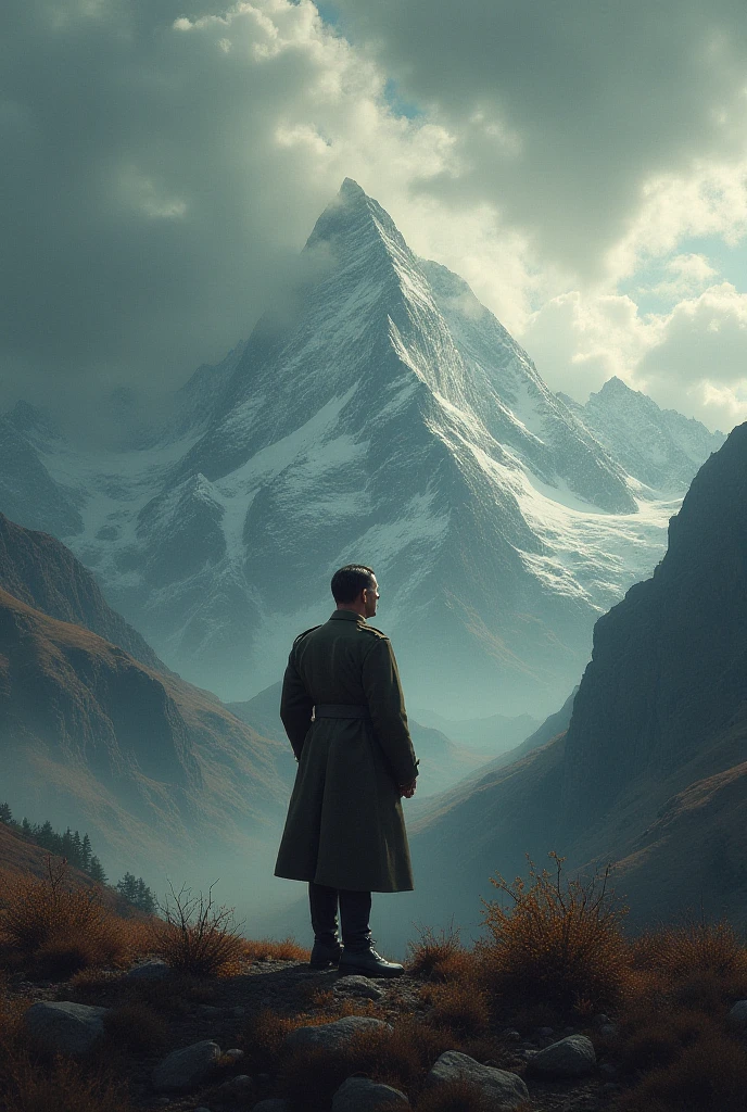 Create an image of a landscape where ?????? is at the time of squinting 