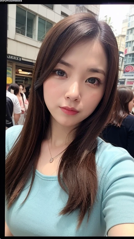 (8k, RAW photo, best quality, mastery:1.3), (realistic, photo-realistic:1.37), (looking viewer:1.331), (long auburn hair), posing, Tokyo street, nightcityscape, cyberpunk city, soft light, 1girl, extremely beautiful face , Perfect body proportions, (small face: 1.1), bust, casual hairstyle, smile, big eyes, (slip school uniform with mini skirt), mix4, detailed eyes